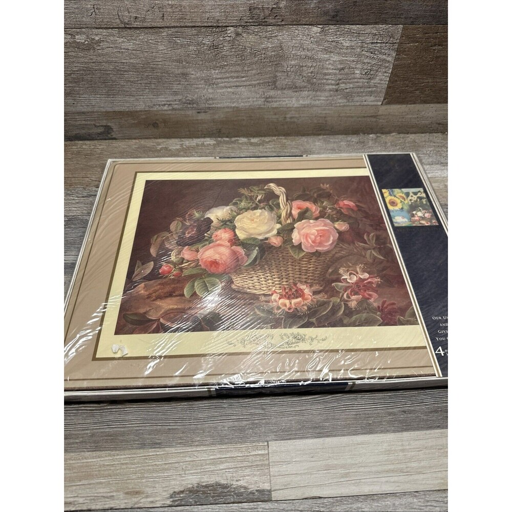 Vintage Pimpernel Large Floral Basket Table Mat